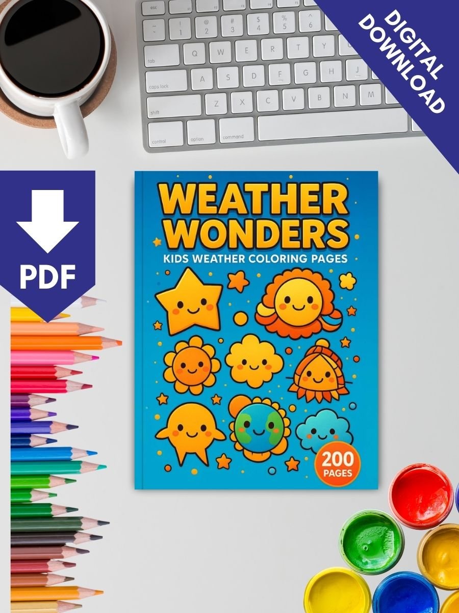 Weather Wonders – 200 Weather & Season-Themed Coloring Pages - Image 2